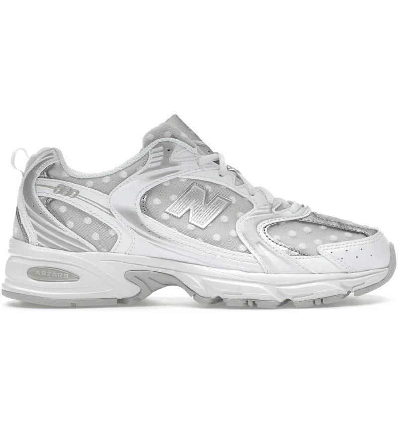 New Balance 530 White Silver Metallic Polka Dots-U530HFW